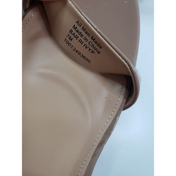 Bar III Womens Ivy Patent Ankle Strap Platform Sandals in Camel Patent - Size 7 - Picture 8 of 8